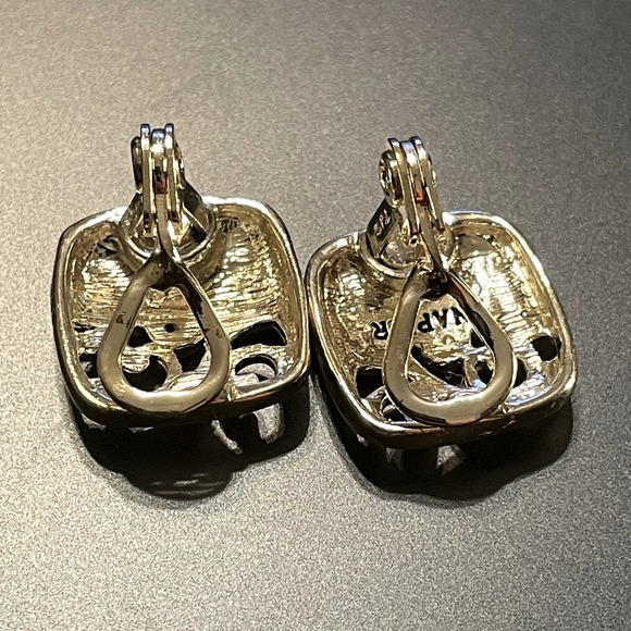 Napier Vintage Silver Tone Clip On Earrings - Picture 4 of 6